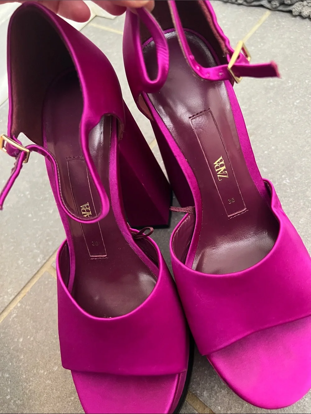 Zara fuchsia satin